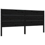 vidaXL Cadre de lit sans matelas noir 200x200 cm bois massif de pin