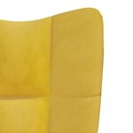 vidaXL Chaise de relaxation Jaune moutarde Velours