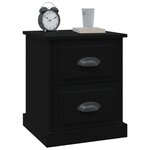 vidaXL Table de chevet noir 39x39x47 5 cm bois d’ingénierie