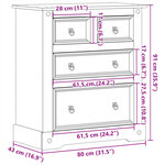 vidaXL Commode Corona 80x43x91 cm bois massif de pin