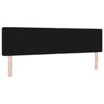 Headboard vidaXL avec boutons en cristal capitonnés en velours noir de 180 cm