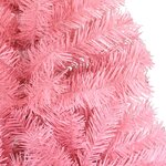 vidaXL Sapin de Noël artificiel avec support rose 210 cm PVC