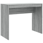 Bureau table poste de travail meuble d'ordinateur informatique étude sonoma 90 x 40 x 72 cm bois d'ingénierie gris 02_0023966