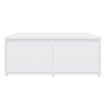 vidaXL Table basse blanc 80x80x31 cm bois d'ingénierie