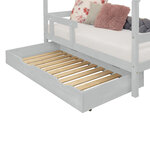 Tiroir de lit 120 x 200 avec sommier BUDDY - gris clair