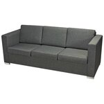 vidaXL Ensemble de canapés deux pièces Tissu Gris foncé