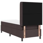 Lit Box Spring vidaXL avec Matelas & LED Marron Foncé 90x190 cm en Tissu