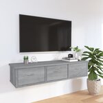 vidaXL Armoire murale Sonoma gris 88x26x18 5 cm Bois d'ingénierie