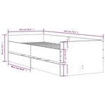 vidaXL Cadre de lit avec tiroirs sans matelas blanc 100x200 cm
