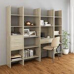 vidaXL Bibliothèque Chêne sonoma 40x35x180 cm Bois d’ingénierie