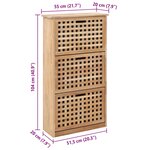 vidaXL Armoire à chaussures 55x20x104 cm Bois de noyer massif