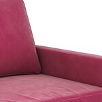 vidaXL Ensemble de canapés 3 Pièces avec coussins Rouge bordeaux Velours