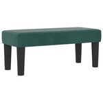 vidaXL Lit à ressorts avec matelas et banc vert foncé 90x200 cm en velours