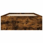 vidaXL Cadre de lit chêne fumé 100x200 cm