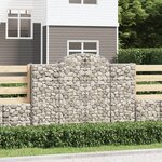 vidaXL Paniers à gabions arqués 10 Pièces 200x50x140/160 cm Fer galvanisé