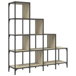 vidaXL Bibliothèque chêne sonoma 122x30x132cm bois ingénierie et métal