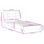 vidaXL Cadre de lit avec LED sans matelas marron 90x200 cm