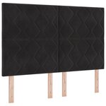 vidaXL Lit à ressort avec matelas et LED Noir 140x190 cm Velours