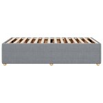 vidaXL Cadre de lit Gris clair 90x190 cm Tissu