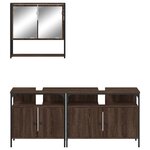 vidaXL Ensemble de meubles de salle de bain 3 Pièces Chêne marron