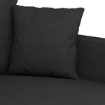vidaXL Ensemble de canapés 4 Pièces avec coussins noir tissu