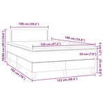 vidaXL Sommier à lattes de lit avec matelas LED bleu foncé 120x190 cm