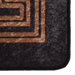 vidaXL Tapis lavable noir et doré 120x170 cm antidérapant