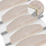 vidaXL Tapis d'escalier 10 Pièces 65x24x4 cm Taupe