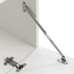 Meuble TV à vitrine murale avec lumière LED 4 Pièces Noir