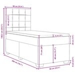 vidaXL Sommier à lattes de lit avec matelas Bleu 90x200 cm Tissu