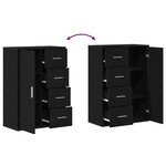 vidaXL Buffets 2 Pièces Chêne Noir 60x31x84 cm Bois d'Ingénierie