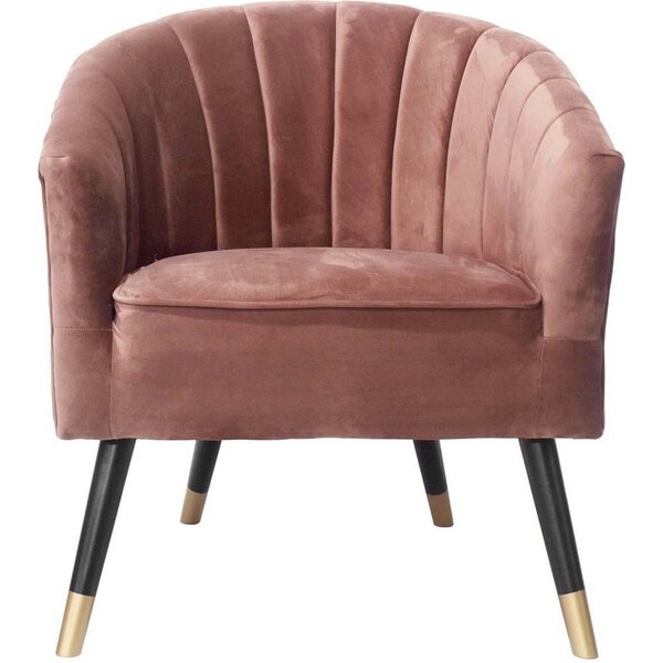 Fauteuil en velours  pieds en bois bicolores royal mauve