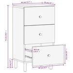 vidaXL Armoire latérale noir 40x33x75 cm bois massif de manguier