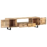 vidaXL Meuble TV 160x30x45 cm Bois massif de manguier
