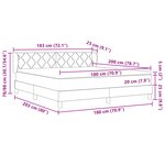 Lit Box Spring vidaXL avec Matelas Rose 180x200 cm Velours