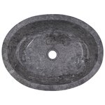 vidaXL Lavabo Gris 53x40x15 cm Marbre