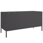 vidaXL Meuble TV noir 100 5x39x50 5 cm acier