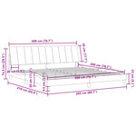 vidaXL Cadre de lit sans matelas rose 200x200 cm velours