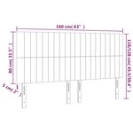 vidaXL Têtes de lit 4 Pièces Gris foncé 80x5x78/88 cm Velours