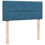 vidaXL Sommier à lattes de lit et matelas bleu 120x200 cm velours
