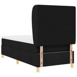 Lit Box Spring vidaXL avec Matelas Noir 100x200 cm en Tissu