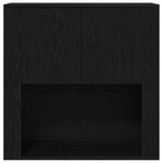 vidaXL Haut placard Noir Chêne 80x33x150 cm Bois d'ingénierie