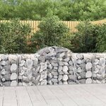 vidaXL Paniers à gabions arqués 20 Pièces 200x50x80/100 cm Fer galvanisé