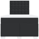 vidaXL Sommier à lattes de lit matelas Noir 120x200 cm Similicuir
