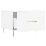 vidaXL Table basse blanc 50x50x40 cm bois d'ingénierie