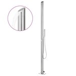 vidaXL Douche de jardin 220 cm Acier inoxydable