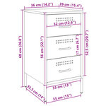 vidaXL Tables de chevet 2 Pièces vert olive 36x39x68 cm
