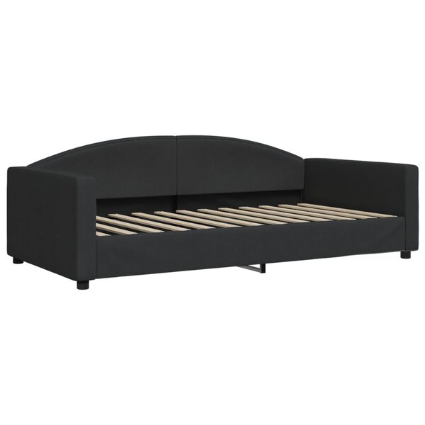 vidaXL Lit de repos noir 100x200 cm tissu