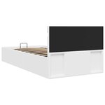 vidaXL Cadre de lit à rangement hydraulique sans matelas avec LED