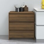 vidaXL Buffet Chêne marron 70x41x75 cm Bois d'ingénierie